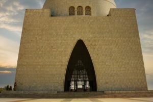 travel guide | destination | karachi | KHI | pakistan | Sunsets travel guide | destination | karachi | KHI | pakistan | Sunsets Warm Glow at the Mausoleum of MazareQuaid; Karachi; Pakistan-AdobeStock_772434422